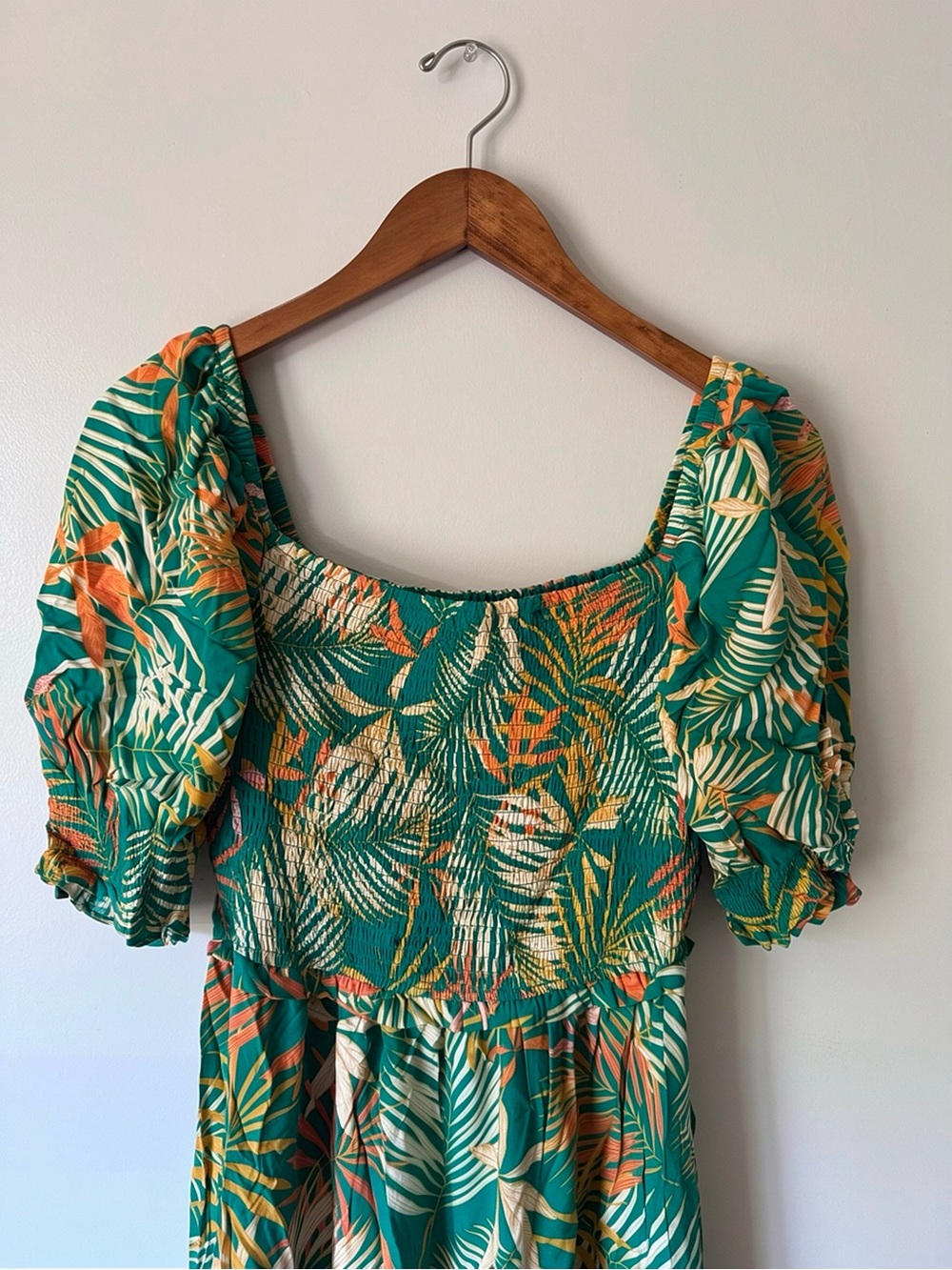 Betsey Johnson Green Tropical Print Maxi Dress - Picture 3 of 5